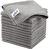 MR.SIGA Microfiber Cleaning Cloths, Streak Free Towels, Pack of 12 | Multipurpose Microfiber Cloths Ultra Absorbent Reusable