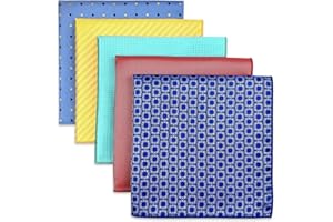 S&W SHLAX&WING Shlax&Wing 5 PIEZAS Hombres Mezclado Clasificado Patrón Pañuelo De Bolsillo Pañuelo Conjunto