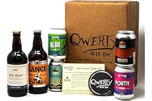 Cornish Craft Beer Gift Hamper - 6 Independent Craft Ales and Lagers from Cornwall with Beer Tasting Guide - by QWERTY Beer Box (Original)