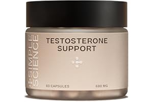 Simple Science Testosterone Support for Men | Ashwagandha, Boron, Fenugreek, Zinc, D Aspartic Acid | 1363mg per Serving | High Strength & Lab Tested | Made in The UK
