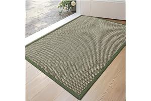 DEXI Dörrmatta Inomhus 43 x 76 cm, Halkfri, Grön | Polyestermaterial, smutsfångande, låg profil, lätt att rengöra, för entré