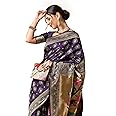 EthnicJunction Women's Paithani Silk Blend Woven Saree With Blouse Piece