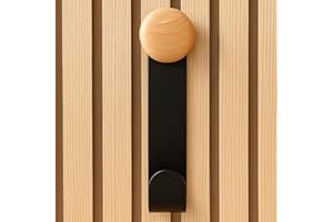 masquepack – Estantería y Colgador metálico para Panel acústico de Lamas Regulares | Compatible con Paneles Decorativo Kit de instalación Incluido (Gancho Panel Acústico, 1 Unidad)