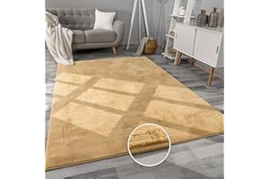 ‎PACO HOME Dywan Do Salonu Sztuczne Futro Pluszowy Shaggy Z D³ugim W³osiem Ró¿ne Kolory, Rozmiar:160x230 cm, Kolor: ¯ó³ty