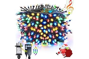 NEXVIN Christmas Tree Lights, 20M 200 LED Plug in Christmas Fairy Lights with Christmas Music, Motion Sensor Decorations Lights for Outdoor Indoor Garden Patio Wedding Holiday Party - Multicolor
