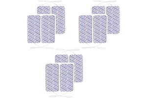 TensCare 12 Électrodes Supérieures 50 x 100 mm - 3 paquets de 4 électrodes