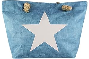 Ropo22 Bolsa Playa Grande Impermeable. Bolsa de Playa con Forro Antiarena de Lona con Cremallera y Neceser Exterior. Bolso Playa y Piscina con Asas de Cuerda. Bolso Grande Mujer, Gimnasio, Picnic