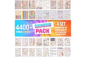 colortouch Zestaw naklejek do planowania – 4400 sztuk, 56 arkuszy naklejek do terminarza miesięcznego, albumu fotograficznego do kalendarza, planera, organizera, planera, dziennika, notatnika,