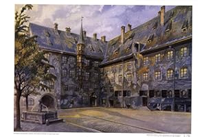 TANGDIAABBCC Alter Hof Munich Painting by Adolf Hitler