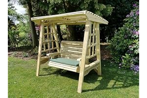 CHURNET VALLEY WOODEN GARDEN SWING, GARDEN SWING, GARDEN BENCH