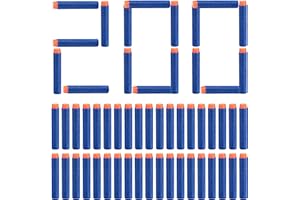 JESUSTREE 200 Pièces Fléchettes en Mousse Recharge Balle 7,2 cm pour Nerf N-Strike Elite Series Blasters Compatible, Munition de Souple Dart Bullet Recharge en Jeux et Jouet de Plein Air Enfants - Bleu