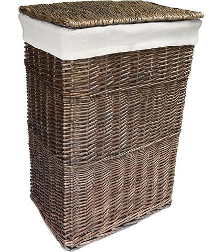 Panier Rangement Osier Arthur Cameron 29x25x15 Cm | Blanc Brossé Naturel