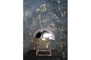 NEWROOM DESIGN NEWROOM Tapete Schwarz Vliestapete Leicht Glänzend - Betontapete Uni Gold Beton Putz Modern Industrial Betonoptik Putzoptik inkl. Tapezier-Ratgeber