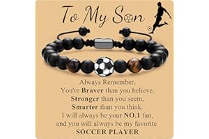 VEEDOFA Basketball Baseball Football Soccer Gifts for Teen Boys Son, Bracelet for Boys - Birthday Valentines Day Graduation Back to School Christmas Gifts