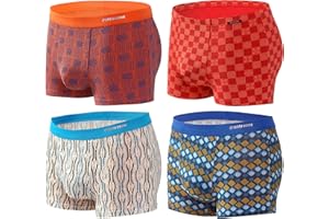 sesto senso Herren Boxershorts Microfaser mit Motiv 2er 4er Pack Micro Modal Bunte Unterhose