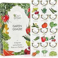 Gemüse Samen Set von OwnGrown, 12 Sorten Premium Gemüse Saatgut, Gemüse anbauen im Garten oder Hochbeet, Gemüsesamen…