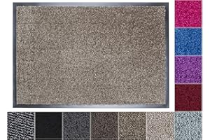 Jan Max Tapis Anti-salissures - 8 Couleurs - paillasson avec 2900g/m2 PP Twisted Heatset Fibre - 2,4l/m2 Absorption d'humidité - Tapis de Course Propre 40 x 60 cm Beige Clair