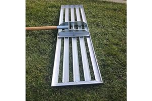 SattesGrün | XXL Profi Rasenrakel | Rakel zum Sanden Abziehen Levelingrake Flächenebner Leveler Lawnleveling 100x26cm (ohne Stiel)