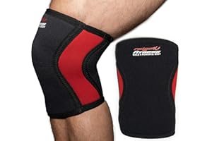 ‎RAIGEKI FITNESS BUILD A POWERFUL BODY Raigeki Fitness Kniebandage 7mm Neopren [2er Set] Knee Sleeves (+ Trainingspläne) auch für Ellenbogen, Kniestütze, Kniewärmer für Krafttraining, Crossfit, Bodybuilding & Kampfsport