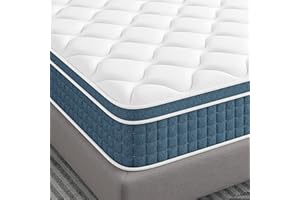 Koorlian Single Mattress, 27cm Individual Pocket Spring Hybrid Mattress,10.6 inch 3FT Single Bed Mattress in a Box with Memory Foam and Supportive Pocket Sprung, Motion Isolation, Medium Firm
