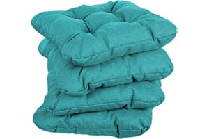 gutekissen Coussin de Chaise matelassé Garniture pour chaises/bancs pour la Maison et Le Jardin Coussin de Jardin Coussin d'assise Plusieurs Couleurs PI1 (50x50, Bleu Ciel, 4)