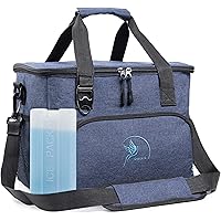 Obics - Faltbare Kühltasche 20 Liter mit Kühlakku und integriertem Flaschenöffner - langlebig Dank wasserdichtem PEVA…
