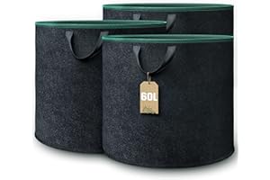 GardenGloss Worek Na Rośliny (3 Szt.) – Torba Na Rośliny Z Włókniny 60 L – Torba Na Ziemniaki, Pomidory I Truskawki, Worek Na Rośliny Jako Alternatywa Dla Doniczek Na Pomidory, Wiader Na Pomidory