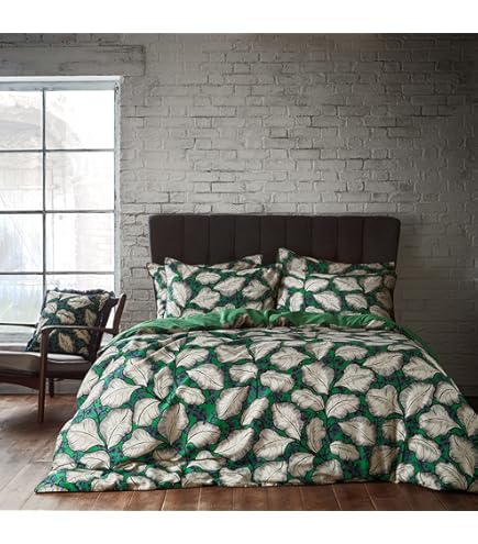 EW By Edinburgh Weavers Morton Floral Double Ochre Cotton Sateen Duvet Set