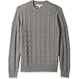 Amazon Brand - Goodthreads Men's Soft Cotton Cable Stitch Crewneck Long Sleeve Sweatshirt