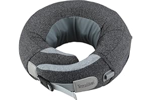 TERRAILLON - MASAŻER NECK, poduszka do masażu szyi i szyi, masaż Shiatsu, 3 prędkości masażu, 2 kierunki obrotów, opcja ogrzewania, regulowany pasek, USB-C