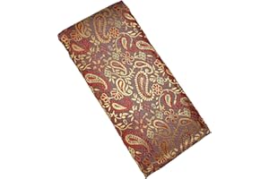 Blue Dove Yoga Eye pillow in a Brocade silk cover with a Cotton inner case and filled with Flax seeds and Lavender Silk Eye Bag (Red Floral)