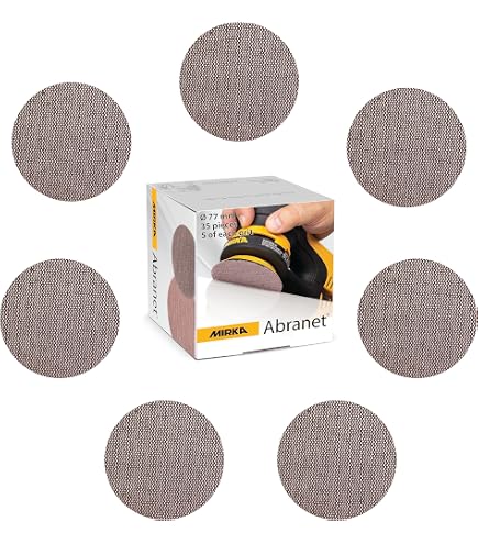 Rouleau Abrasif En Filet Mirka Abranet - 115 Mm X 10 M - Grain P400 - Autoagrippant - Ponçage Sans Poussière Bois, Peinture