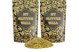 VARSANY My Glitter Wall Wandglitzer für Emulsionsfarbe, 300 g, glitzernde Wanddekorationen, perfekt für Innen- und Außenbereiche (Gold)