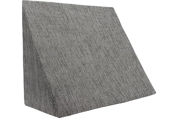XL Coussin incliné pour salon et chambre à coucher, coussin de lecture, coussin de relaxation, dossier flexible, coussins de grossesse, oreillers d'allaitement // pour se coucher et s'asseoir (gris)