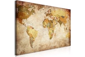 B&D XXL murando Quadro Mega XXXL Mappamondo Straordinario Stampa su Tela per un Facile Montaggio Fai Da Te Grande Immagini Moderni DIY Decorazione da Parete