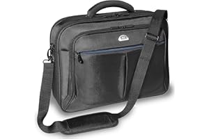 PEDEA Premium Sacoche pour Ordinateur Portable 43,9cm (17,3 Pouces) avec Compartiment pour Tablette, Noir