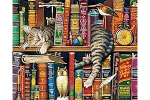 TISHIRON Malowanie kotami i książkami "zrób to sam", dla dorosłych, zestaw do malowania akrylowego z pędzlem i pigmentem akrylowym, obraz olejny dla przyjaciół, rodziny, 40 x 50 cm