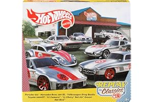 Hot Wheels Mattel JHF01 80 Aniversario 7 Vehículos para Vehículos con 7 Mini Coches, a partir de 3 años a partir de metal