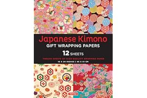 Japanese Kimono Gift Wrapping Papers: 12 Sheets of High-quality 18 X 24 Inch Wrapping Paper