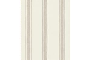 Rasch 555622 - Papel pintado no tejido con rayas en blanco y beige, papel pintado de rayas de la colección Lirico