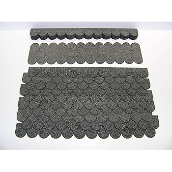 VEGCOO 53 Stück Selbstklebende Dachschindeln - Mini Dachpappe Für Gartenhaus & Vogelhäuser In Grün