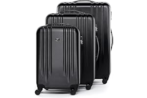 FERGÉ Koffer Kofferset Hartschale 3-teilig Marseille Trolley-Set - Handgepäck 55 cm, L und XL 3er Hartschalenkoffer Roll-Koffer 4 Rollen 100% ABS
