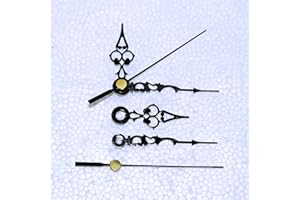 CLOCK SPARE PARTS Replacement Black Metal Clock Hands for Quartz Clock Movements (24mm -130mm) - Press Fit - Craft - Fix - DIY (60mm Black Ornate)