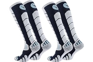 STARK SOUL 2 paires de chaussettes de ski et snowboard avec rembourrage spécial pour homme et femme
