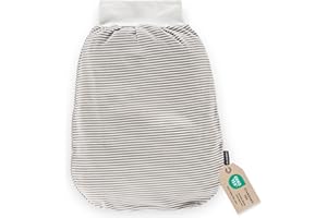 ‎LALOONA BABY BEDDING LaLoona Baby Strampelsack aus Baumwolle - Leichter Schlafsack ohne Oberteil zum Strampeln und Kuscheln, Oeko-TEX® Standard 100 geprüft - Streifen Weiß Beige