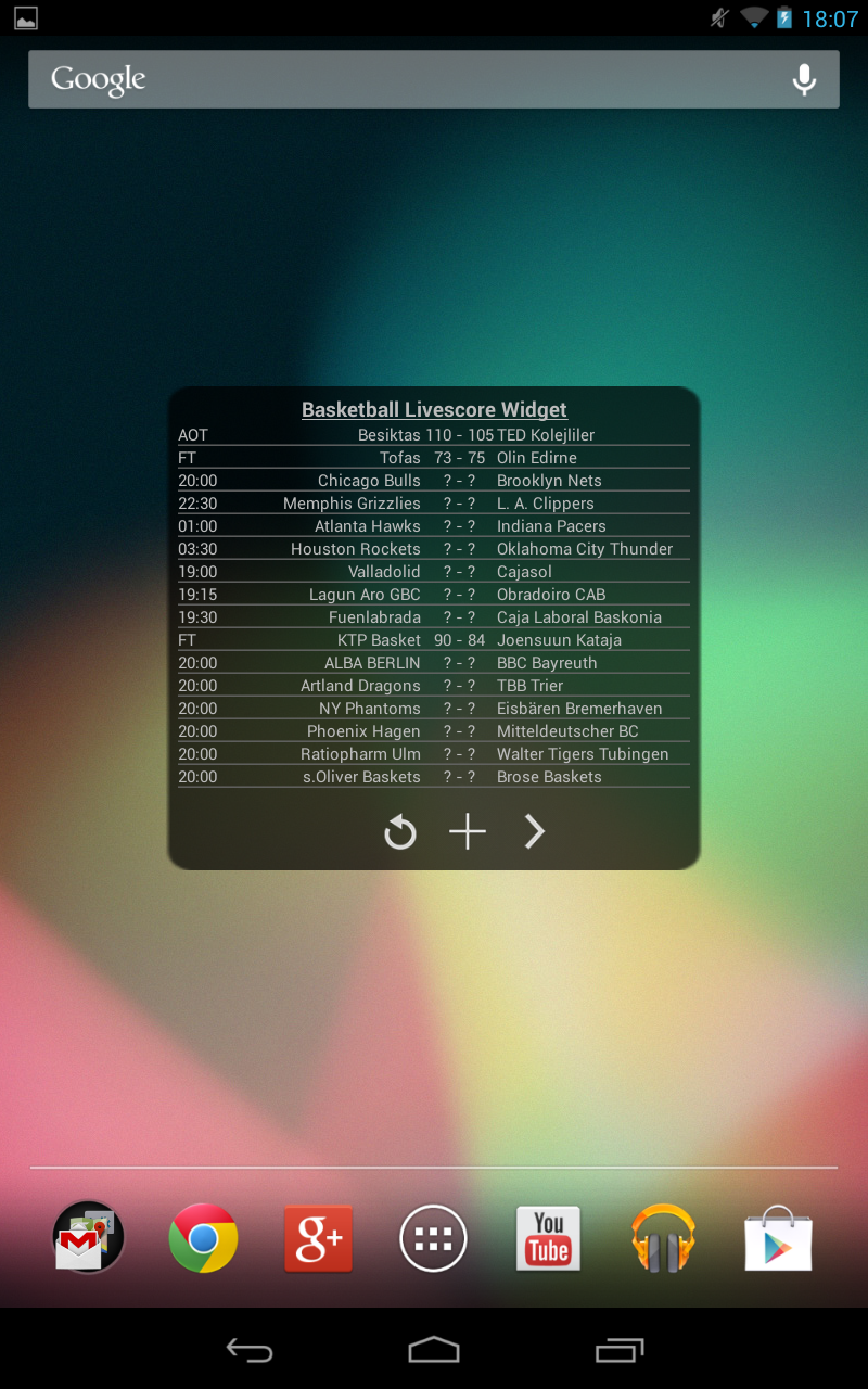 Basketball Livescore Widget Amazon.co.uk Apps & Games