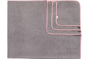 Sowel® Ręcznik plażowy XXL, 100% bawełna organiczna, duży rozmiar ręcznik kąpielowy dla par lub rodziny, 160 x 200 cm, szary/różowy