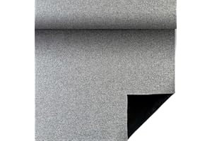 IK SIKD Tela para Tapizar Sillas 2x1,40 M. Telas para Sofas, Sillones, Cojines. Antidesgarro y Resistente. Loneta por Metros (Gris Perla capa de fieltro)