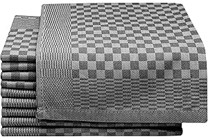 ZOLLNER Zestaw 10 Ściereczek Kuchennych 100% Bawełny 46x70 cm Czarne