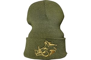 BADDERY Berretto: Cinghiale - Caccia - Cacciatore/Berretto di Lana/Berretto Invernale/Beanie/Berretto/Cappello/Berretto Caccia/Unisex/Berretto Sci/Berretto Ricamo/Regalo Cacciatore